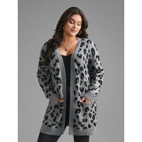 Supersoft Essentials Leopard Print Kimono Collar Cardigan