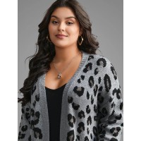 Supersoft Essentials Leopard Print Kimono Collar Cardigan