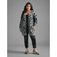 Supersoft Essentials Leopard Print Kimono Collar Cardigan