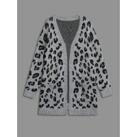 Supersoft Essentials Leopard Print Kimono Collar Cardigan