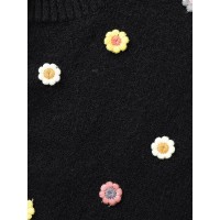 Stereo Flower Design Button Through Cardigan