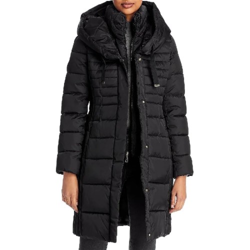 Tahari Womens Oversized Outerwear Puffer Jacket