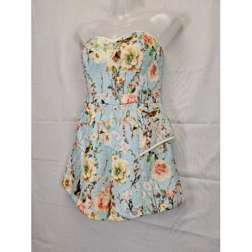 Blue Juice Bustier Floral Playsuit Size 10