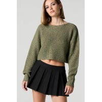 Ribbed Knit Skimmer Sweater