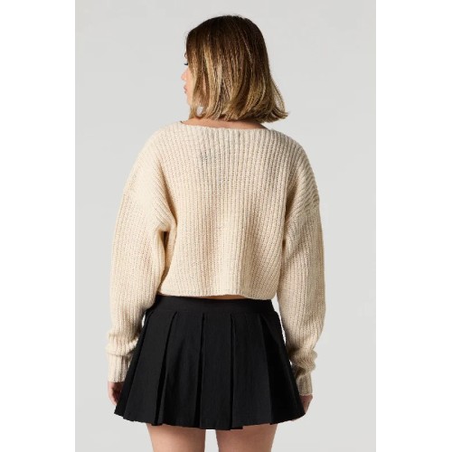 Ribbed Knit Skimmer Sweater