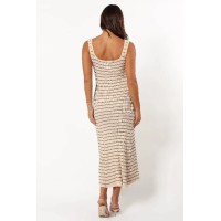 Henry Striped Dress - Cream/Mocha