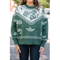 All Up To You Emerald Green Sweater