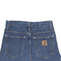 CARHARTT Sonic Pant Cut Off Denim Shorts Blue Regular Womens M W30