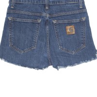 CARHARTT Sonic Pant Cut Off Denim Shorts Blue Regular Womens M W30