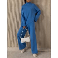 Evelyn Asymmetrical Hem Knit Top and Pants Set