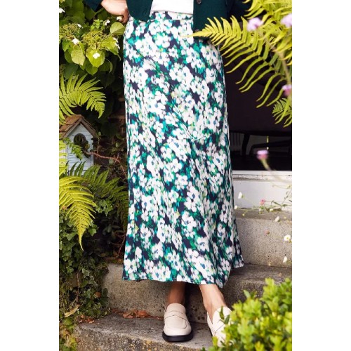 Elodie Skirt | Hazy Floral Navy/Cream/Green