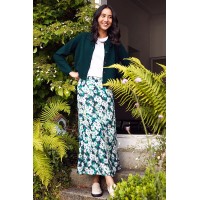 Elodie Skirt | Hazy Floral Navy/Cream/Green