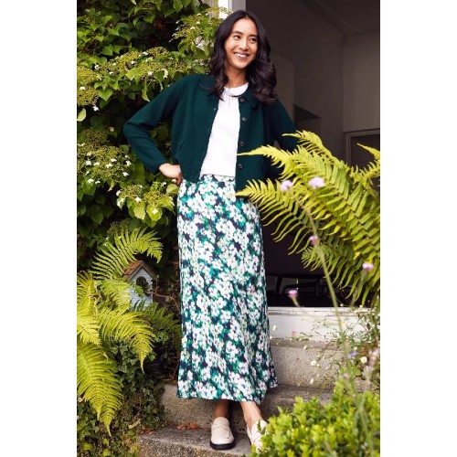 Elodie Skirt | Hazy Floral Navy/Cream/Green