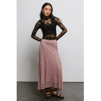 Eliza Lace Skirt in Rose