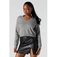 Collared Cropped Sweater