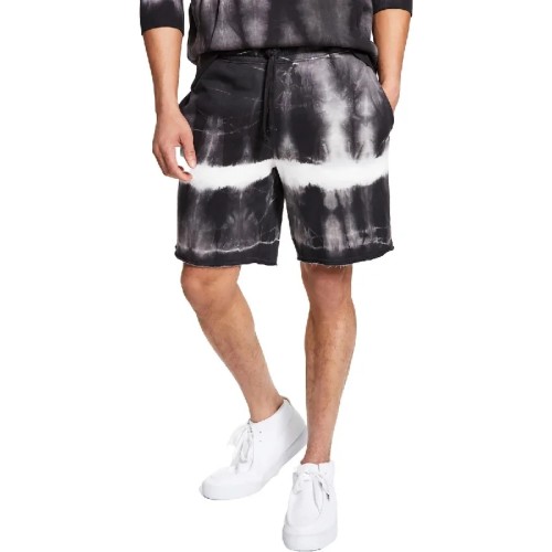 Sun + Stone Mens Fleece Tie Dye Cutoff Shorts