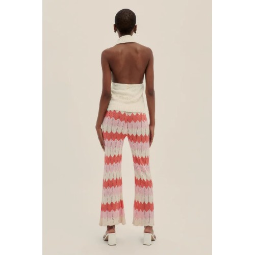 Fefe Knit Pants Coral