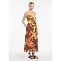 Palmas Spliced Dress - Chocolate