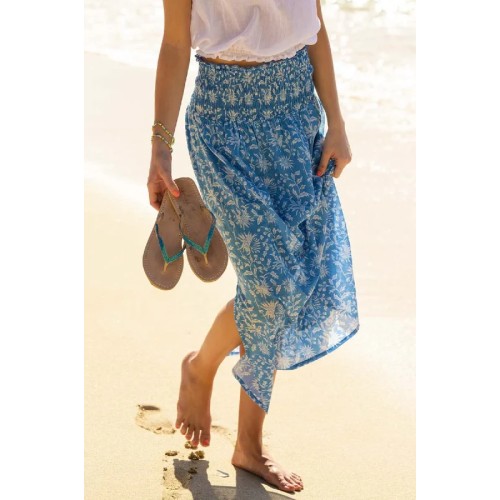 Brady Skirt | Marigold Blue/White