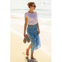 Brady Skirt | Marigold Blue/White