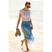 Brady Skirt | Marigold Blue/White