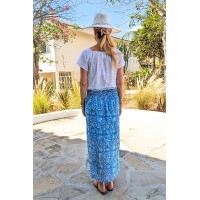 Brady Skirt | Marigold Blue/White