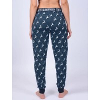 Claire Reindeer Spot Print Cotton Lounge Pants in Dark Denim - Tokyo Laundry