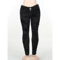 Black Mohair Leggings Pants Outfit For Women 2023