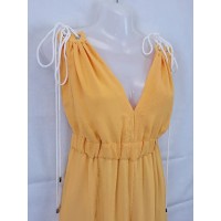 Blonde Gone Rogue Sunshine Plunge Flared Leg Jumpsuit Size XS