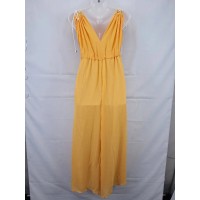 Blonde Gone Rogue Sunshine Plunge Flared Leg Jumpsuit Size XS