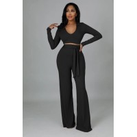 FZ Women's Knit Ribbed Sexy Sweater Pants Suit