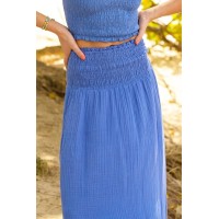 Brady Cheesecloth Skirt | Cornflower