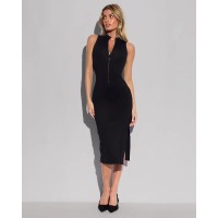 Sleeveless Surfy Pencil Dress - Black