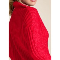 Quarter Zip Sweater - Red