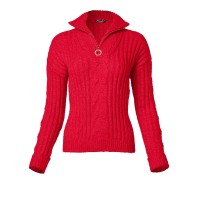 Quarter Zip Sweater - Red