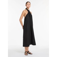 Jetset Low Back Halter Dress - Black