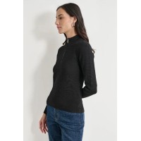 FULL NEEDLE HALF ZIP FRONT TOP