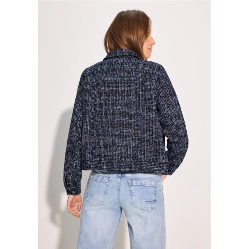 Cecil Boucle Short Jacket in navy mix 212237