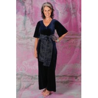 Andie Ollie Velvet Jumpsuit - Navy