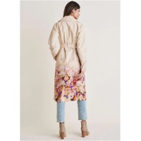 Printed Trench Coat - Digital Wildflowers