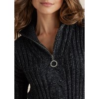 Quarter Zip Sweater - Black