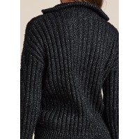 Quarter Zip Sweater - Black