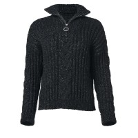 Quarter Zip Sweater - Black