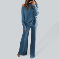 FZ Women's Wide Legs Pants Sweater Set