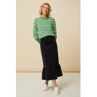 Lori Stretch Corduroy Skirt | Black