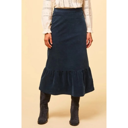 Lori Stretch Corduroy Skirt | Ink