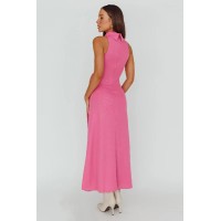 Make A Way Sleeveless Turtleneck Dress Pink