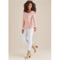 Cutout Sleeve Sweater - Blush