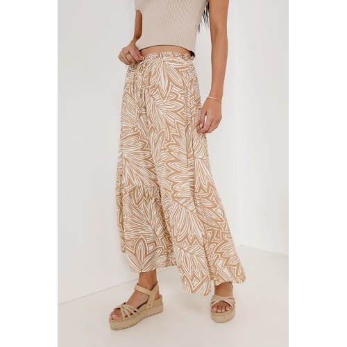 Kai Printed Skirt in Khaki