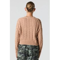 Cable Knit Cropped Sweater